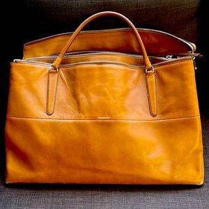 Coach leather duffel bag
